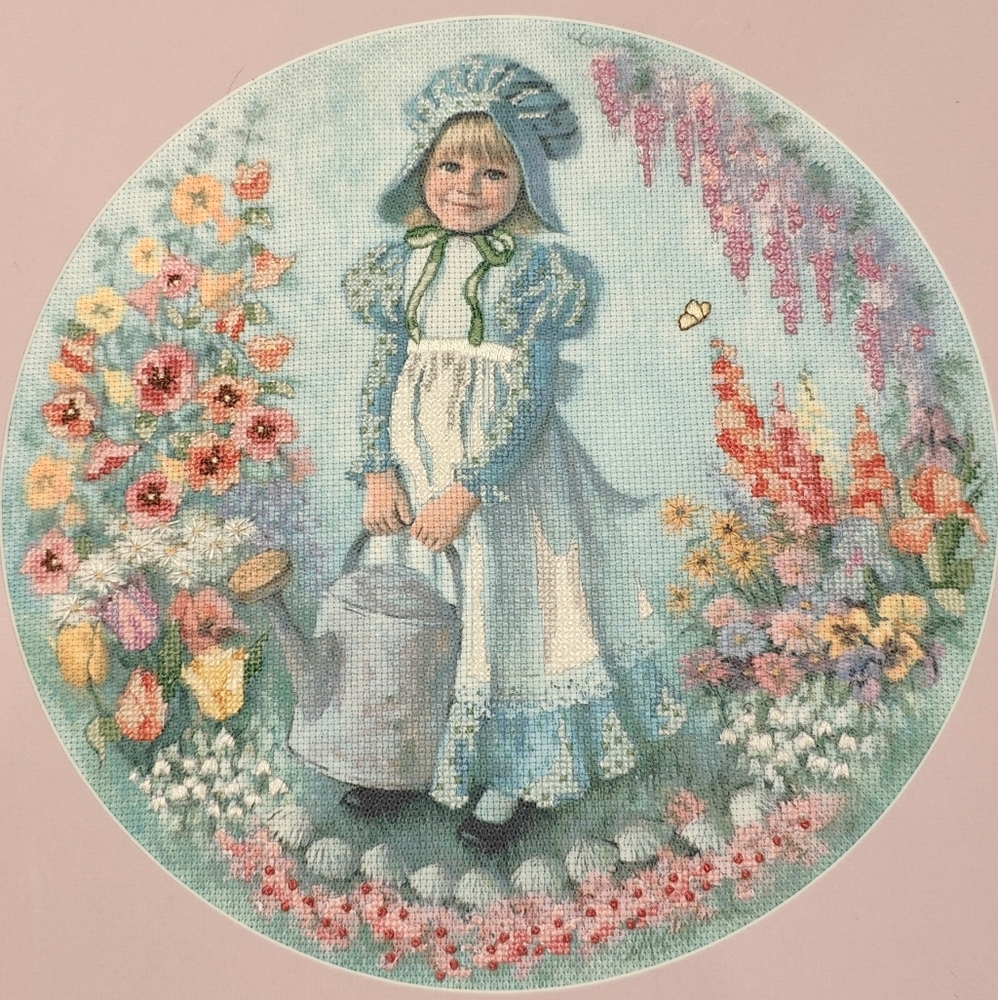 Vintage Embroidery of Mary, Mary in Frame